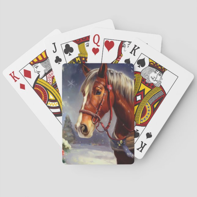 Julhäst (1) casinokort (Baksidan)