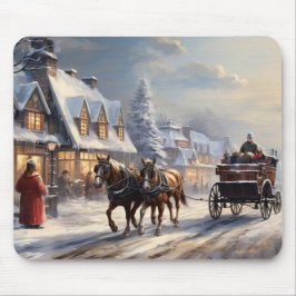 Julhäst-Drawn Carriage Street Musmatta