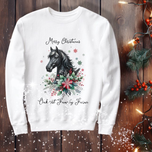 Julhäst Equestrian T Shirt (Enjoy this Festive Christmas design! Customize with your favorite holiday event or greeting. )