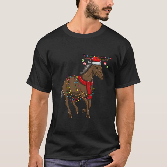 Julhäst Helgdag Ljus med klaner och eller T Shirt (Framsida)