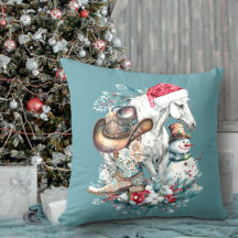 Julhäst i Santa cowboystövlar