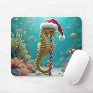 Julhäst med Candy cane Musmatta