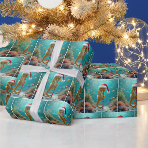 Julhäst med Candy cane-pole Presentpapper