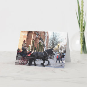 Julhäst och Carriage Sloane Square London Kort