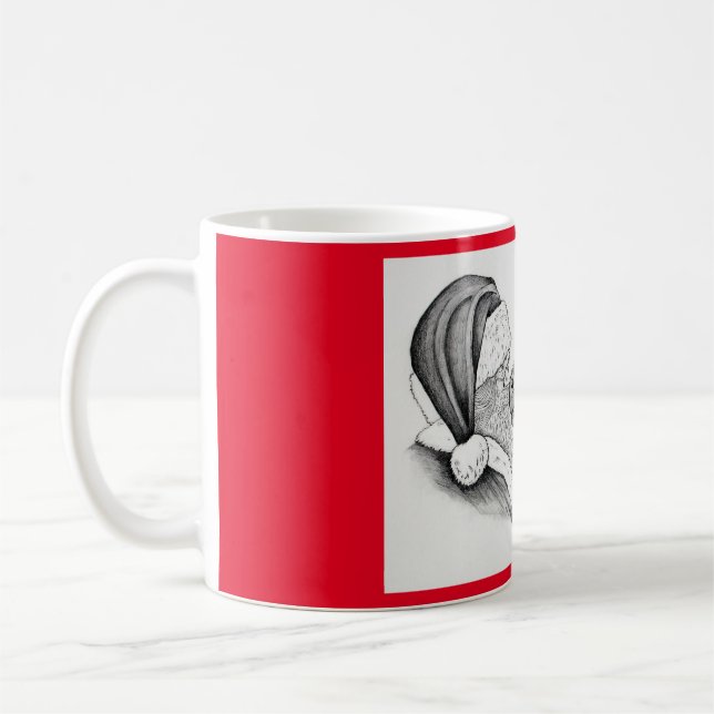 Julhäst och Jultomten Kaffemugg (Vänster)