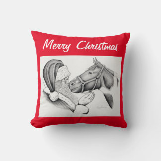 Julhäst och Jultomten Kudde