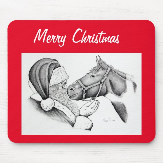 Julhäst och Jultomten Musmatta (Framsidan)