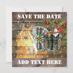 Julhäst Wagon Wheel CowboyBoots Garland Spara Datumet