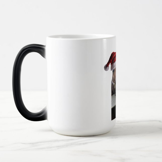 Julhästar med Jultomten Hatt Magisk Mugg (Vänster)