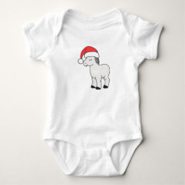 Julhästen Cute och Lycklig med Santa Hat T Shirt