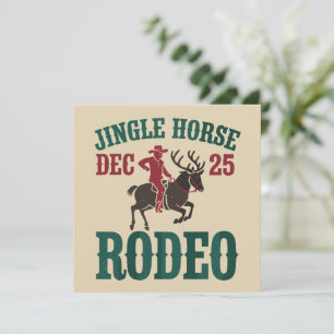 Julhästen Dec 25 Rodeo Cowboy Jul Cowgirl Julkort