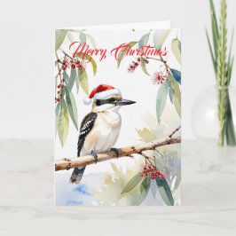 Julhatt australisk kookaburra God Jul Helgkort