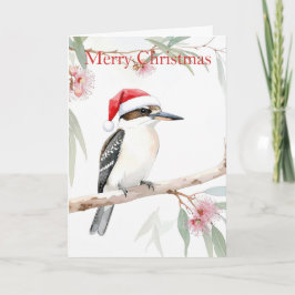 Julhatt australisk kookaburra God Jul Helgkort