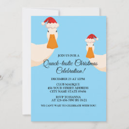 Julhatt, enkel anka lustig, söt minimalistisk inbjudningar