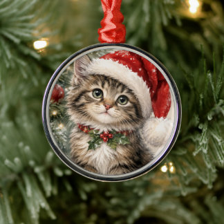 Julhatt Julkatt Julgransprydnad Metall