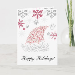 Julhatt och snöflingor vikta gratulationskort helgkort