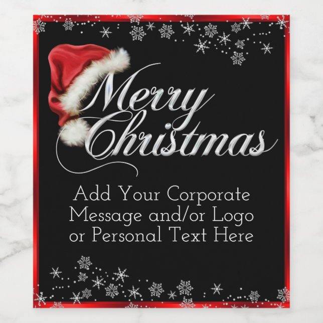 Julhatt Snöflinga Vinstubbs Etiketter (Singel etikett)