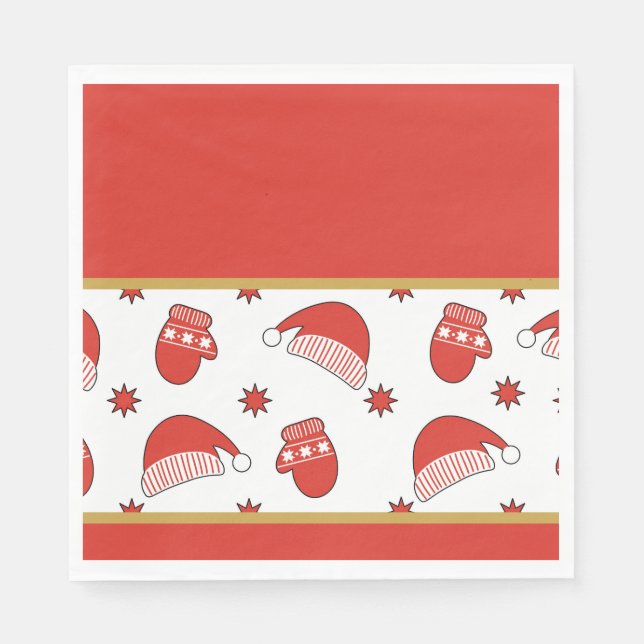 Julhattar och Mittens Pappersservett (Framsidan)