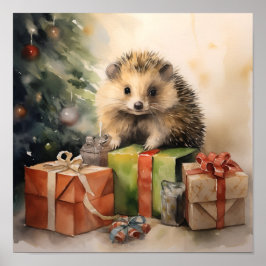Julhedgehog-helgdag Poster