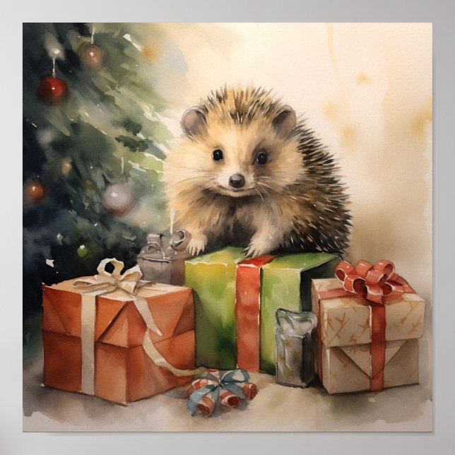 Julhedgehog-helgdag Poster (Framsidan)