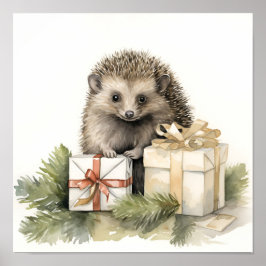 Julhedgehog-helgdag Poster