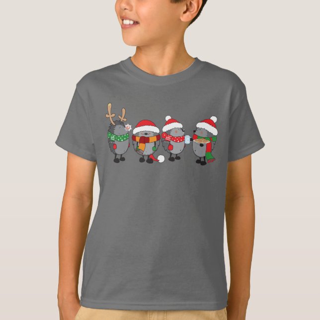 Julhedgehoger Tee Shirt (Framsida)
