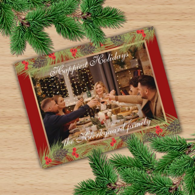 Julhelg för anpassningsbar med snabbaste Helgdagar Vykort (Skapare uppladdad)