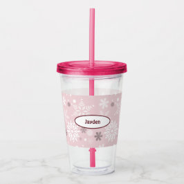 Julhelg för cute Winter Snowflake Take Away Mugg