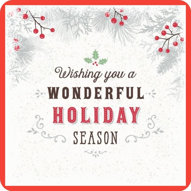 Julhelg Fyrkantigt Klistermärke (Skapare uppladdad)