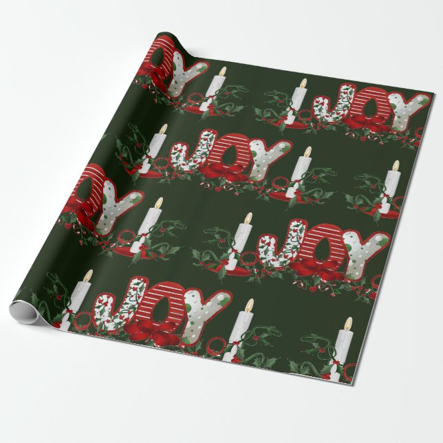 Julhelg Glädje Presentpapper (Utrullad)