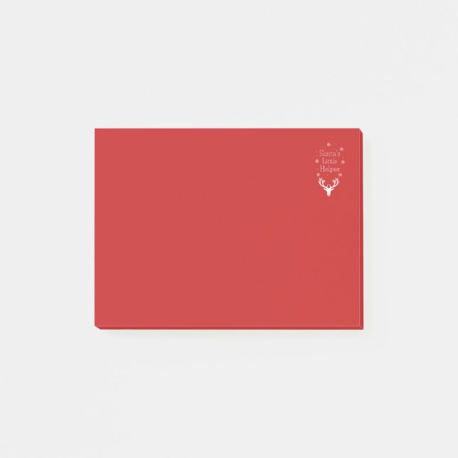 Julhelg, God jul, jultomten Helper Post-it Block (Framsida)
