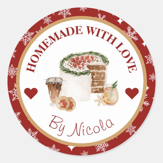 Julhelg Hemlagad Bakning Etikett (Framsida)