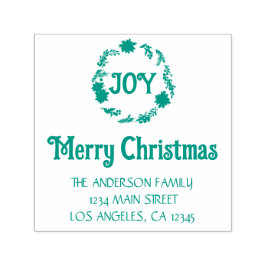 Julhelg Joy God jul Returadress Självfärgande Stämpel