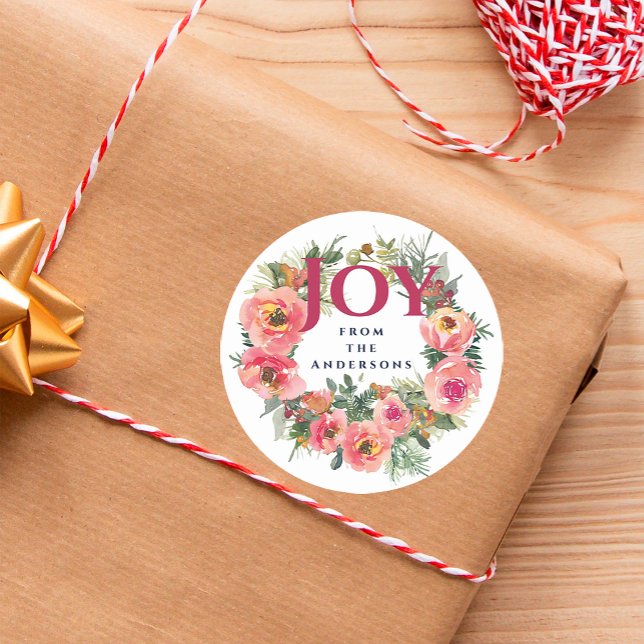 Julhelg Joy Wandeans botaniska Runt Klistermärke (Skapare uppladdad)