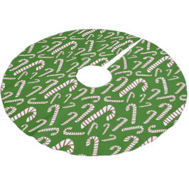 Julhelg Konstnärlig Candy cane-Grönt Julgransmatta Borstad Polyester