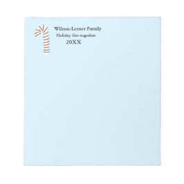 Julhelg Konstnärliga Candy cane Anteckningsblock