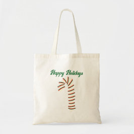 Julhelg Konstnärliga Candy cane Hälsning Tygkasse