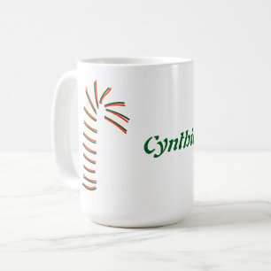 Julhelg Konstnärliga Candy cane Kaffemugg