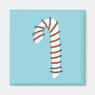 Julhelg Konstnärliga Candy cane Magnet