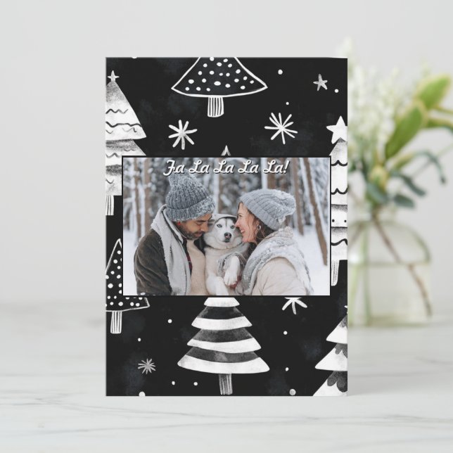 Julhelg Modern jul-Helgdag-fotokort Julkort (Stående Fram)