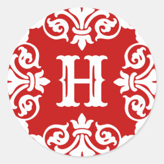 Julhelg monogram runt klistermärke