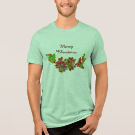 Julhelg Poinsettia & Julen Holly God Jul T Shirt