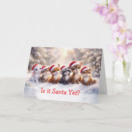 Julhelg söta skogsdjur kort