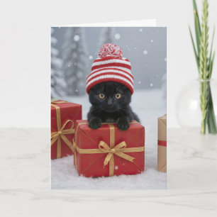 Julhelg Sött och Roligt Kattunge Kort
