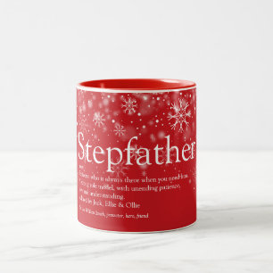 Julhelg Styvpappa Definition Två-Tonad Mugg