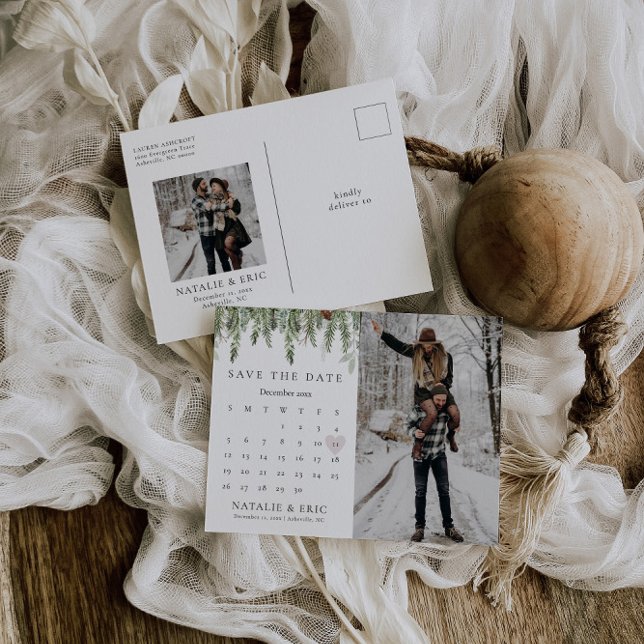 Julhelg Vinter Foto Spara Datum Vykort (Skapare uppladdad)