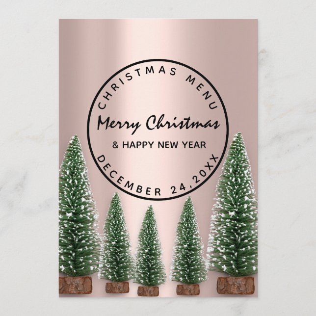 Julhelg Vintermeny Rose Green Meny (Framsida)