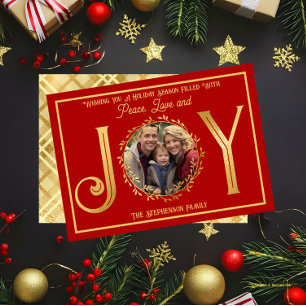 Julhelg WIshing You Peace Kärlek and Joy Julkort