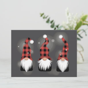 Julhelg Xmas Roligt Vinter Tomte Älskare Julkort