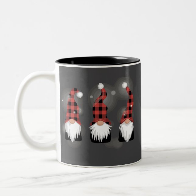 Julhelg Xmas Roligt Vinter Tomte Älskare Två-Tonad Mugg (Vänster)
